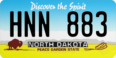 ND license plate HNN883
