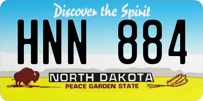 ND license plate HNN884