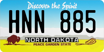 ND license plate HNN885