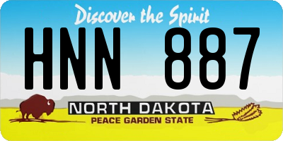 ND license plate HNN887