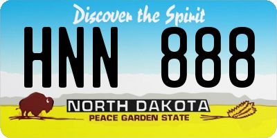 ND license plate HNN888