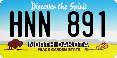 ND license plate HNN891