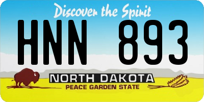 ND license plate HNN893