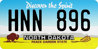 ND license plate HNN896