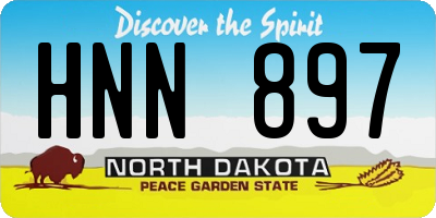 ND license plate HNN897