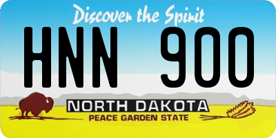 ND license plate HNN900