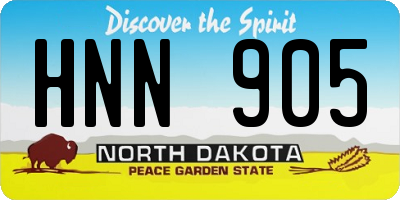 ND license plate HNN905
