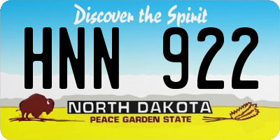 ND license plate HNN922