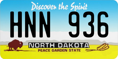 ND license plate HNN936
