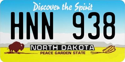 ND license plate HNN938