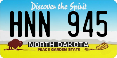 ND license plate HNN945