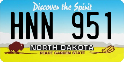 ND license plate HNN951