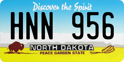 ND license plate HNN956
