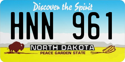 ND license plate HNN961