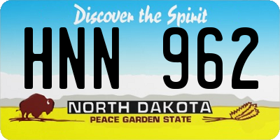 ND license plate HNN962