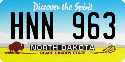ND license plate HNN963