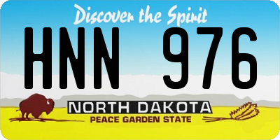 ND license plate HNN976