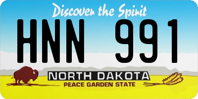 ND license plate HNN991