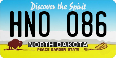 ND license plate HNO086