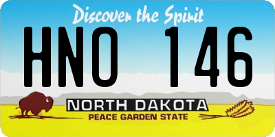 ND license plate HNO146
