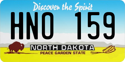ND license plate HNO159