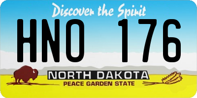 ND license plate HNO176