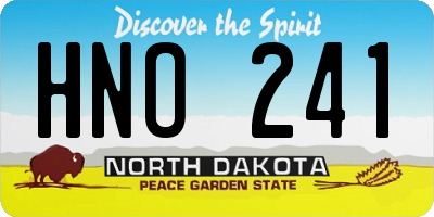 ND license plate HNO241