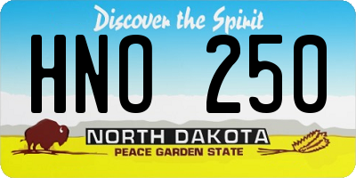 ND license plate HNO250
