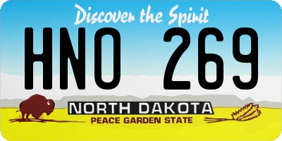 ND license plate HNO269