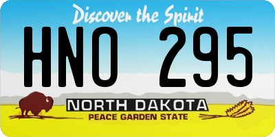 ND license plate HNO295