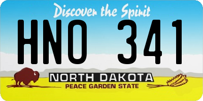 ND license plate HNO341