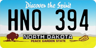 ND license plate HNO394