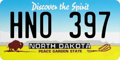 ND license plate HNO397