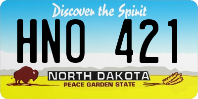 ND license plate HNO421