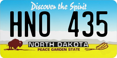 ND license plate HNO435