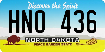 ND license plate HNO436
