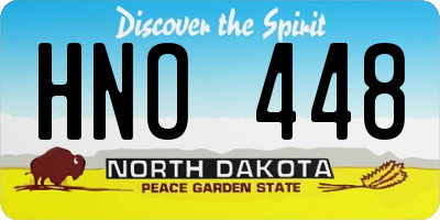 ND license plate HNO448