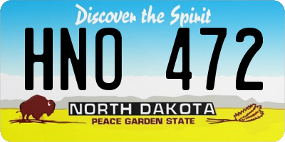 ND license plate HNO472