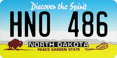 ND license plate HNO486