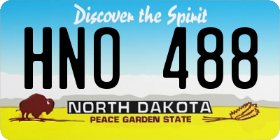 ND license plate HNO488