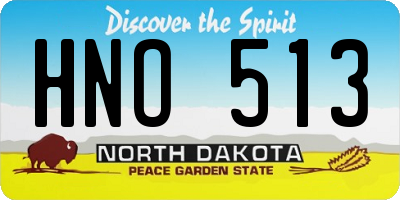 ND license plate HNO513