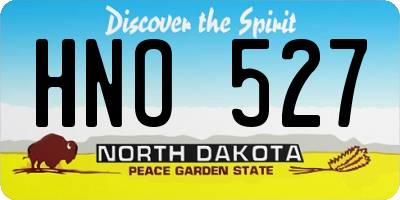 ND license plate HNO527