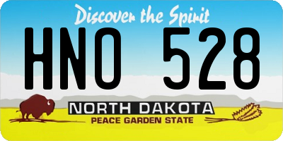 ND license plate HNO528