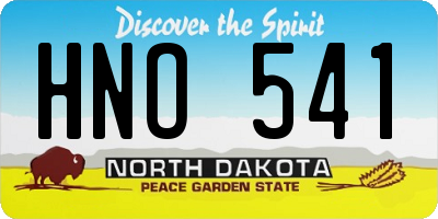 ND license plate HNO541