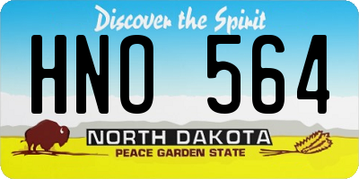 ND license plate HNO564