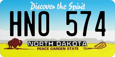 ND license plate HNO574