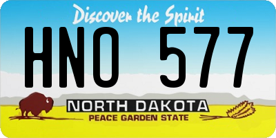 ND license plate HNO577