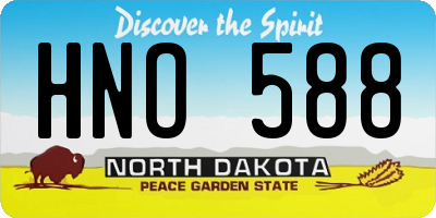 ND license plate HNO588