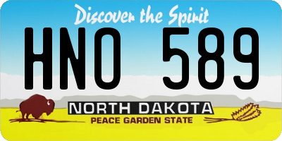 ND license plate HNO589