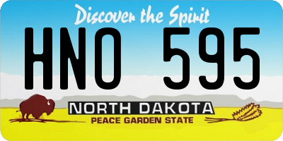 ND license plate HNO595
